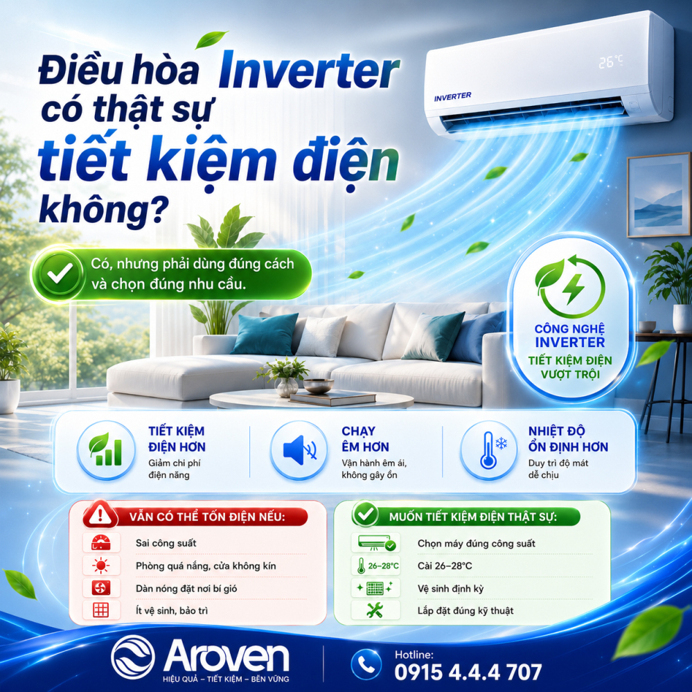 ĐIỀU HÒA INVERTER CÓ THẬT SỰ TIẾT KIỆM ĐIỆN KHÔNG