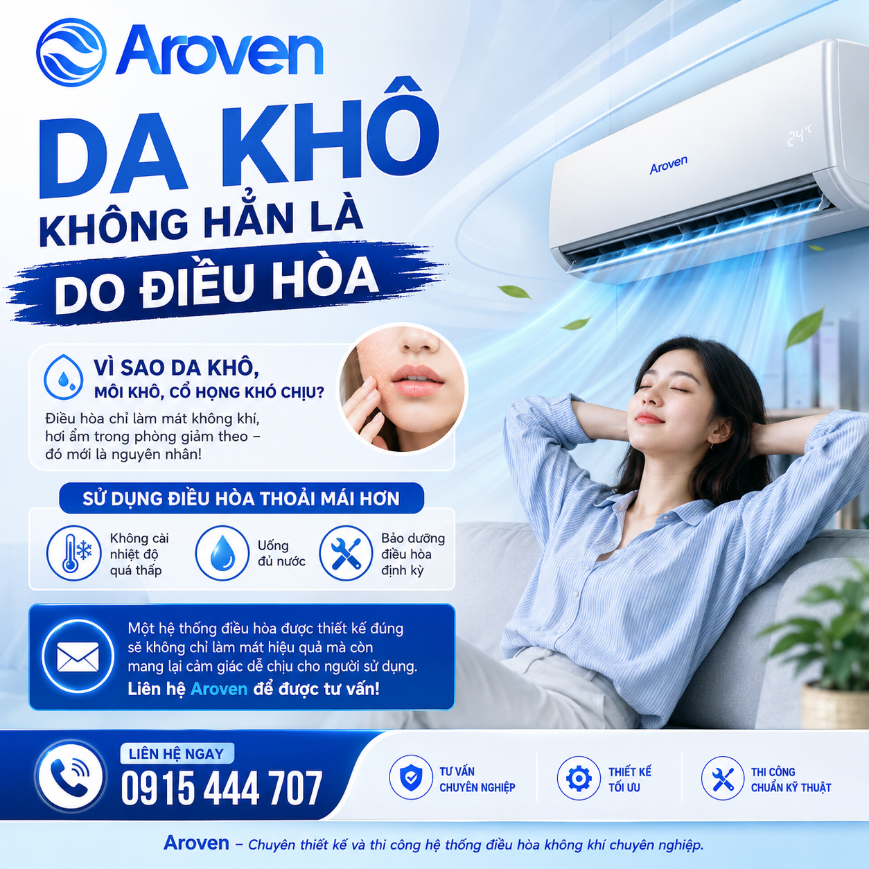 Aroven - Da khô không hẳn do điều hòa